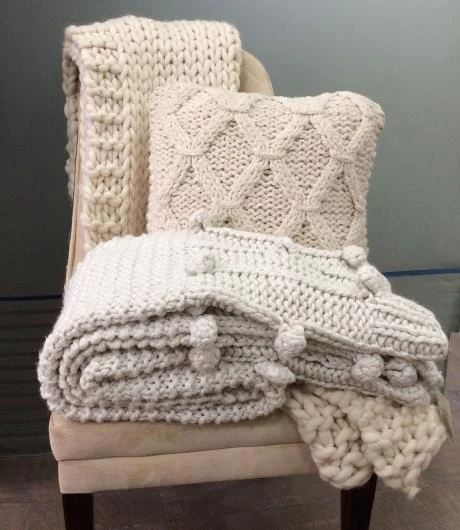 Hand Knit Throw