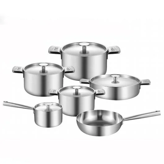 11PC Tri-Ply Steel Cookware Set