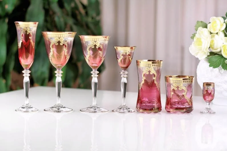 Decorated Crystal Glassware