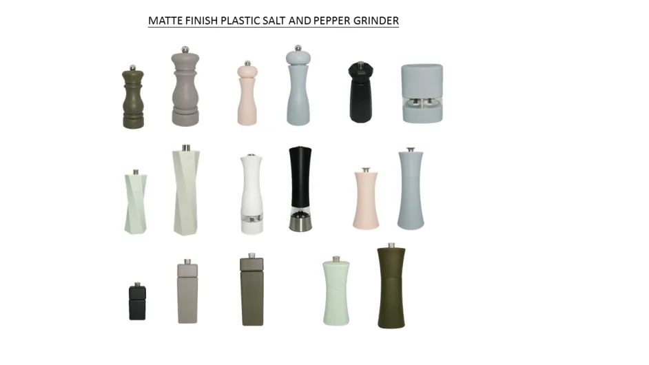 Matte Plastic Salt and Pepper Grinder