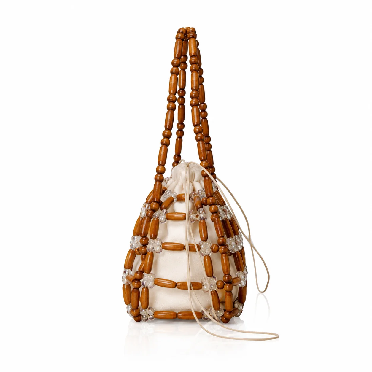 Sylva Nacre Handmade Wood Crystal Shoulder Bag