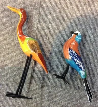 Holzvögel Handgefertigte Deko