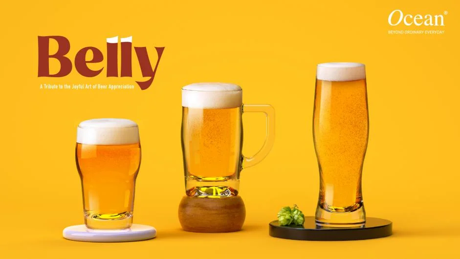 Ocean Glass Belly Beer Glass