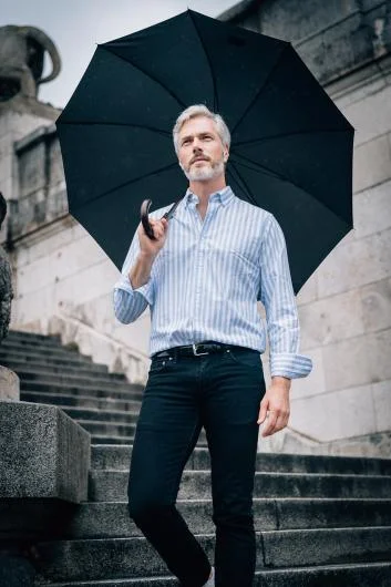 Solid Mens Cane Umbrella