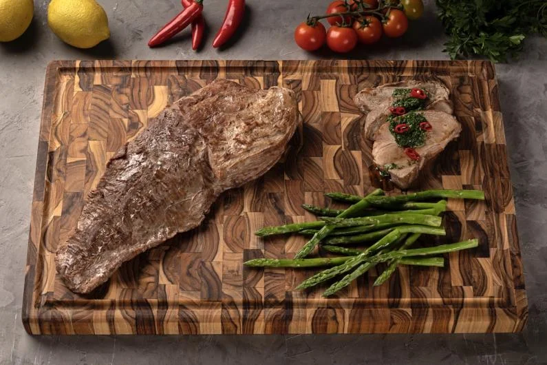 Teak Wood End Grain Cutting Board