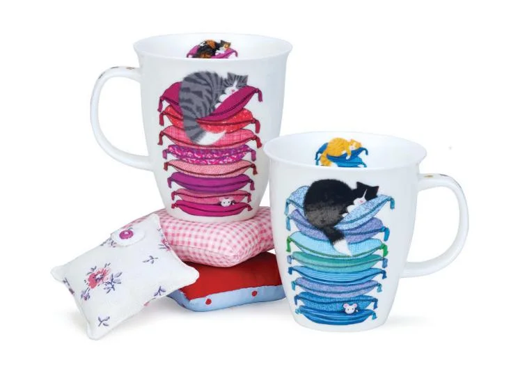 Dunoon Nevis Sleepy Cats Mugs
