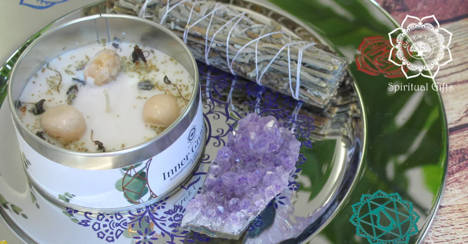 Green Tree Gemstone Candles
