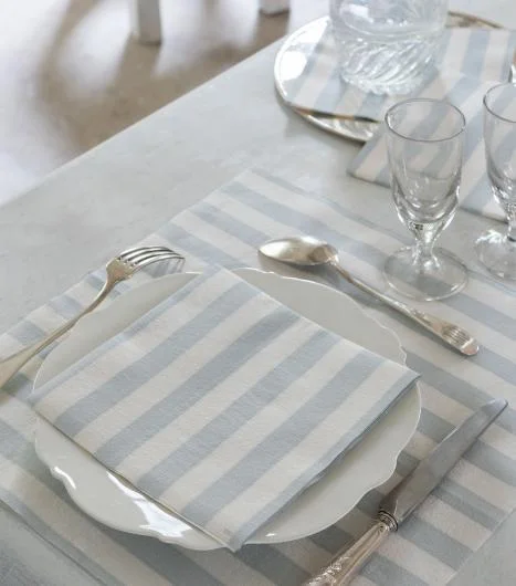 Striped Blue Paper Napkin