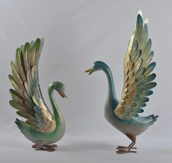 Rustproof Metal Geese Figures
