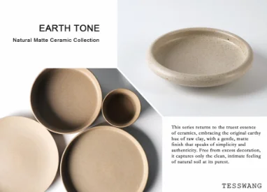 Earth Tone Natural Matte Ceramic Tableware Collection
