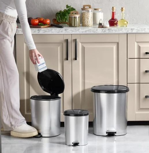 3-Piece Metallic Step Bin Set