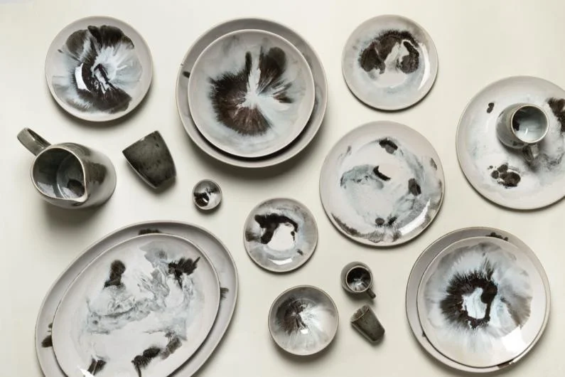 Marmore Black Stoneware Tabletop