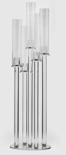 Crystal Glass 5-Head Candleholder
