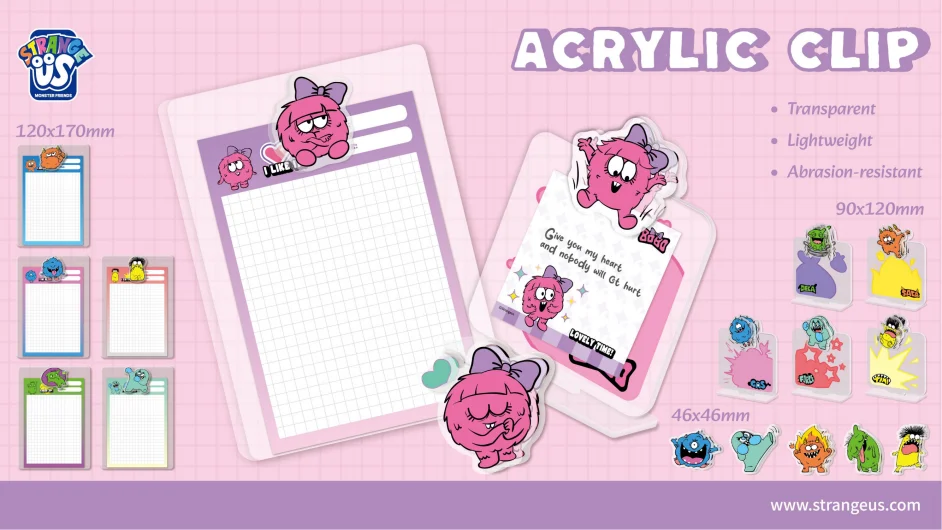 Acrylic Stationery Clip