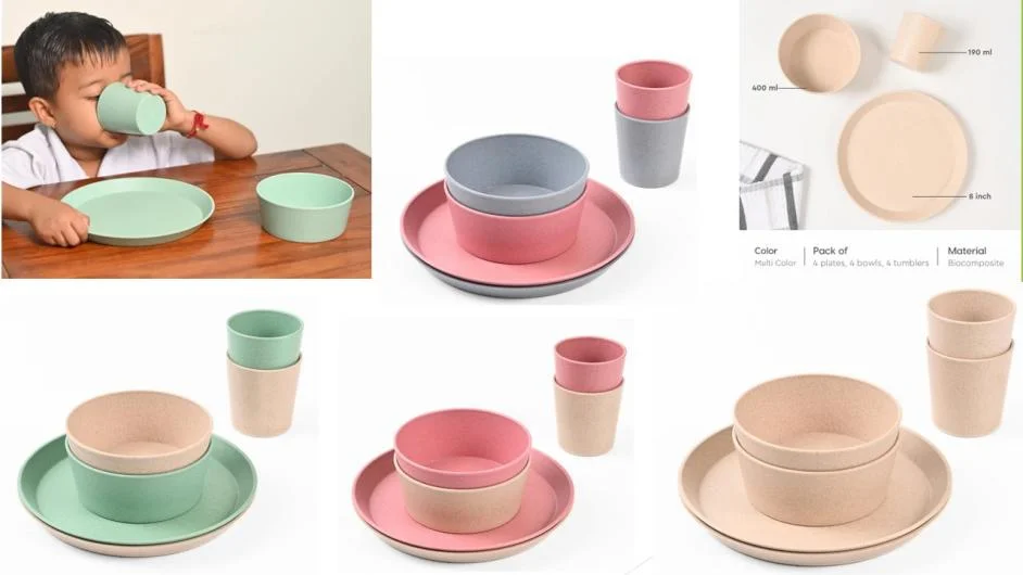 Bamboo Fibre Kids Tableware Set