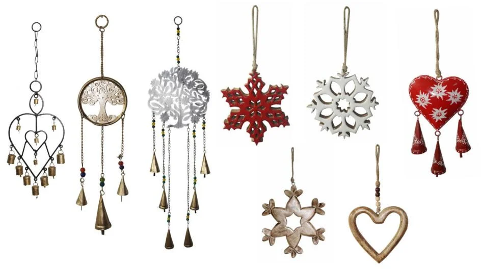 Mango Wood Windchimes and Wall Hanging