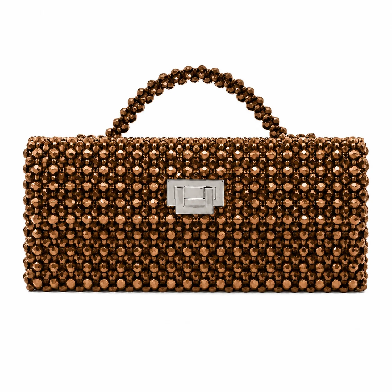 Panna Mocha Handmade Crystal Handbag