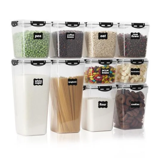 Square High Plastic Food Container Set