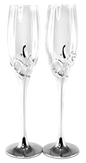 Silver Champagne Flutes