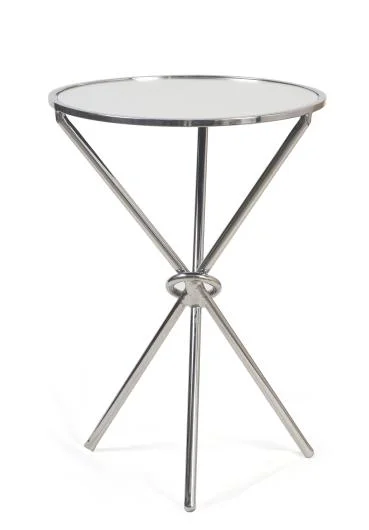 Stainless Steel Mirrored Three-Leg Table