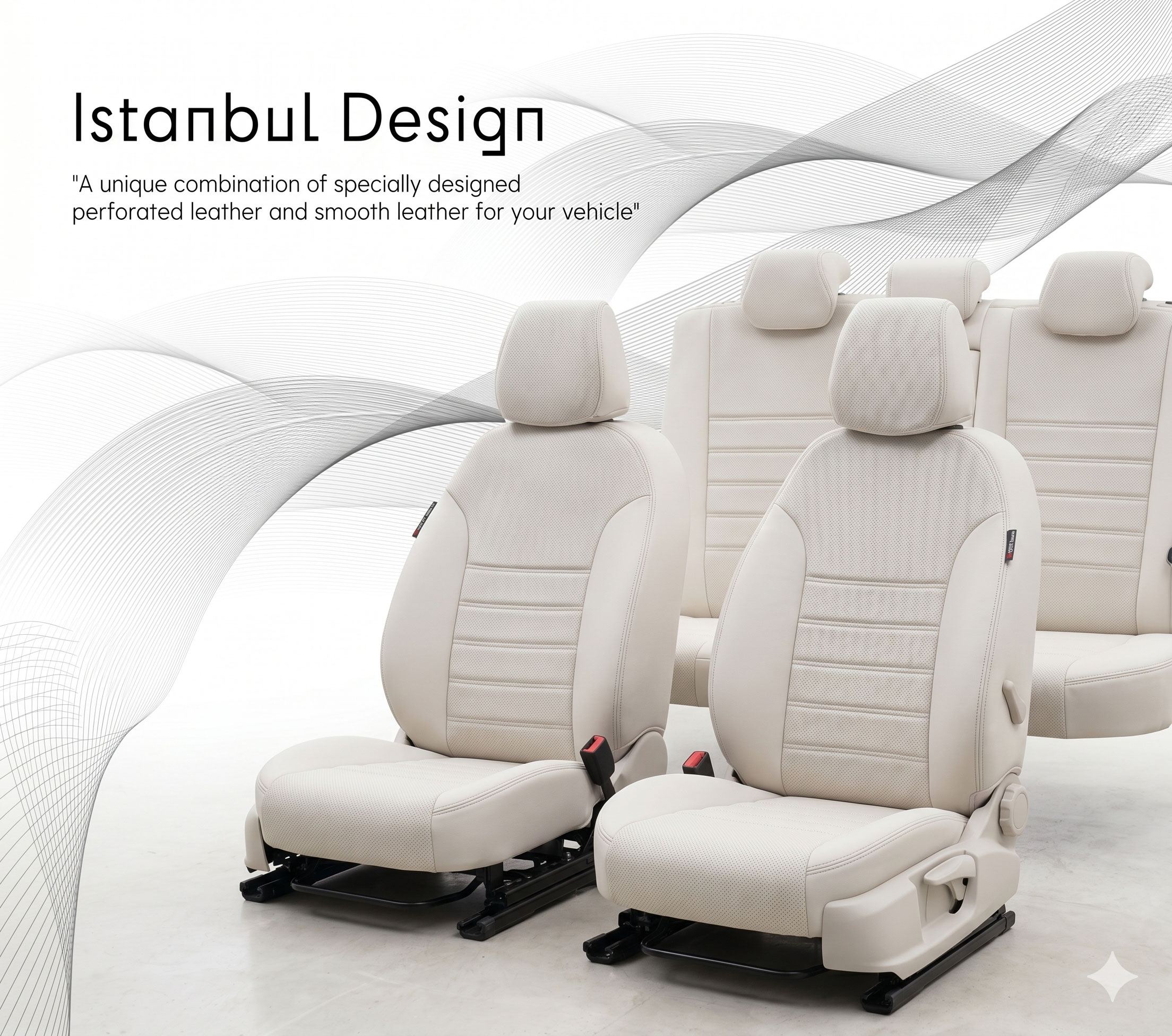 CopriSedili Premium in Pelle, Alcantara e Tessuto